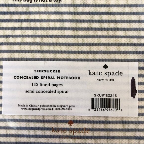 KATE SPADE Spiral Mini Notebook Collar Club of Virginia Seesucker Print … - Picture 8 of 14